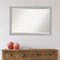 Beveled Bathroom Wall Mirror, Vista Brushed Nickel Narrow Frame